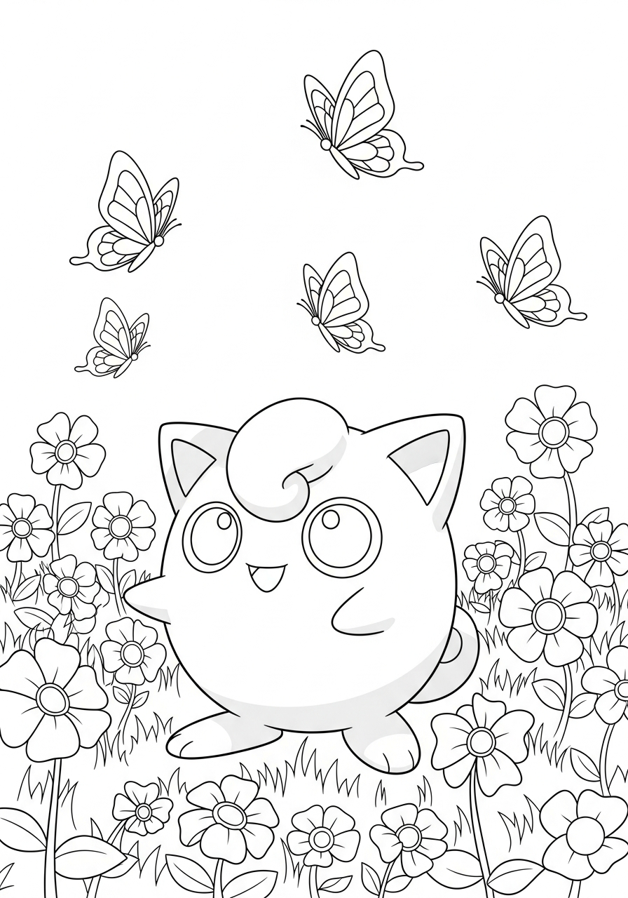 vintage Jigglypuff coloring pages
