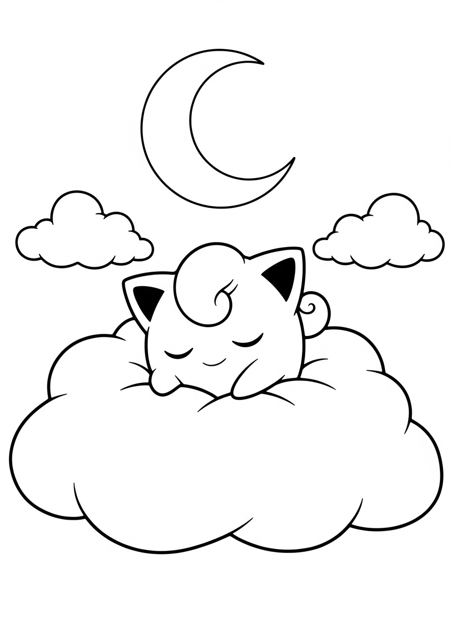 easy Jigglypuff coloring pages