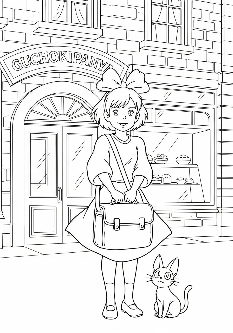 Kiki adult coloring pages