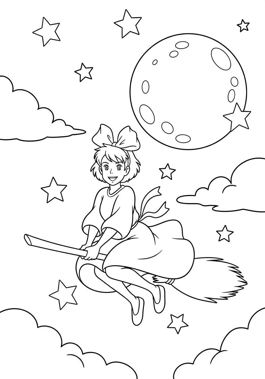 cute Kiki coloring pages