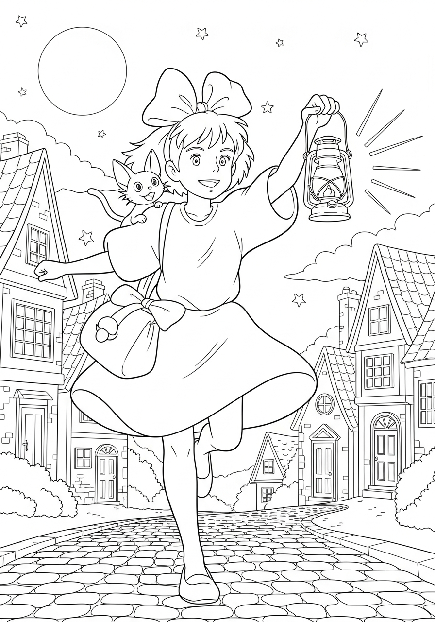 Kiki coloring pages for adults pdf
