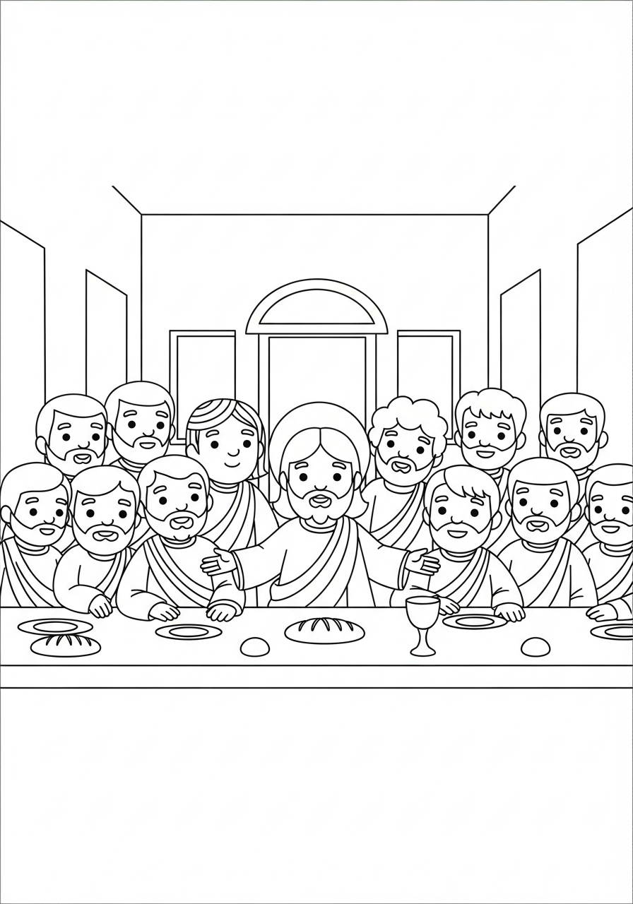 Last Supper coloring pages