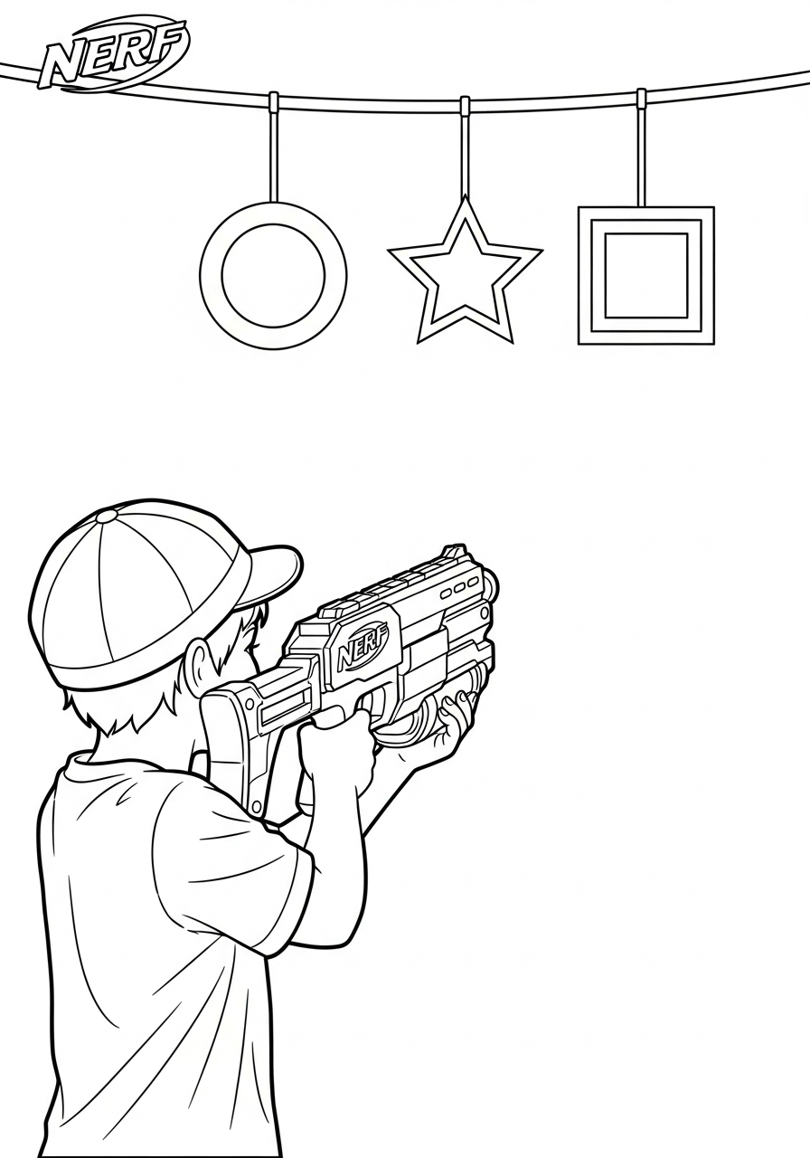 Nerf Gun Coloring Pages 12 free Nerf Gun coloring pages for kids