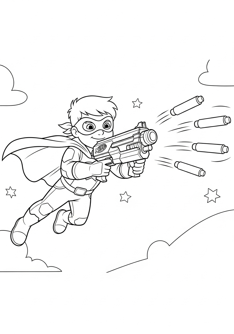 Nerf Gun Coloring Pages 15 Nerf Gun coloring pages for preschoolers