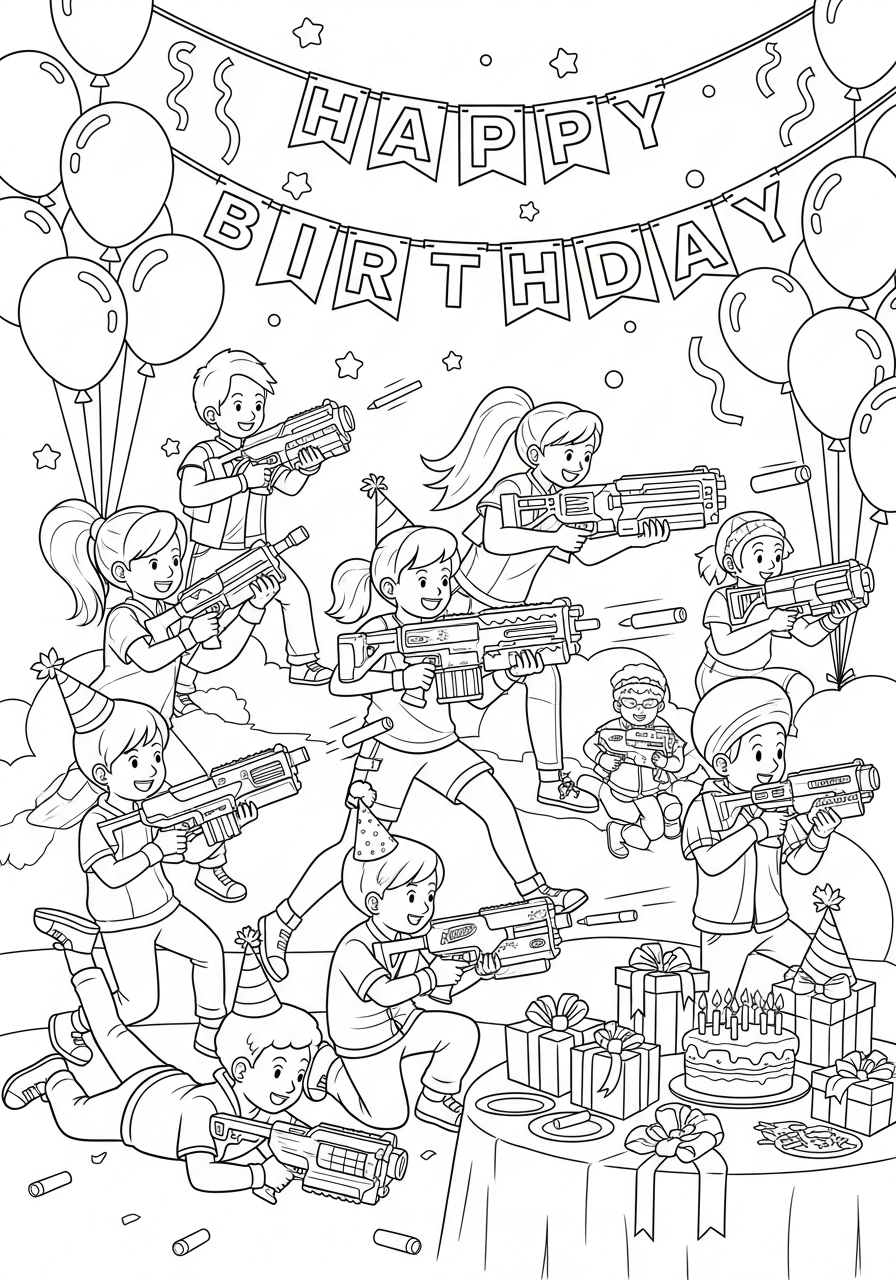Nerf Gun Coloring Pages 18 cute Nerf Gun coloring pages