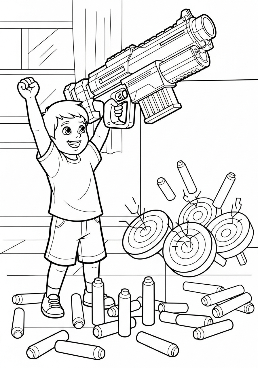 Nerf Gun Coloring Pages 20 Nerf Gun coloring pages for kids