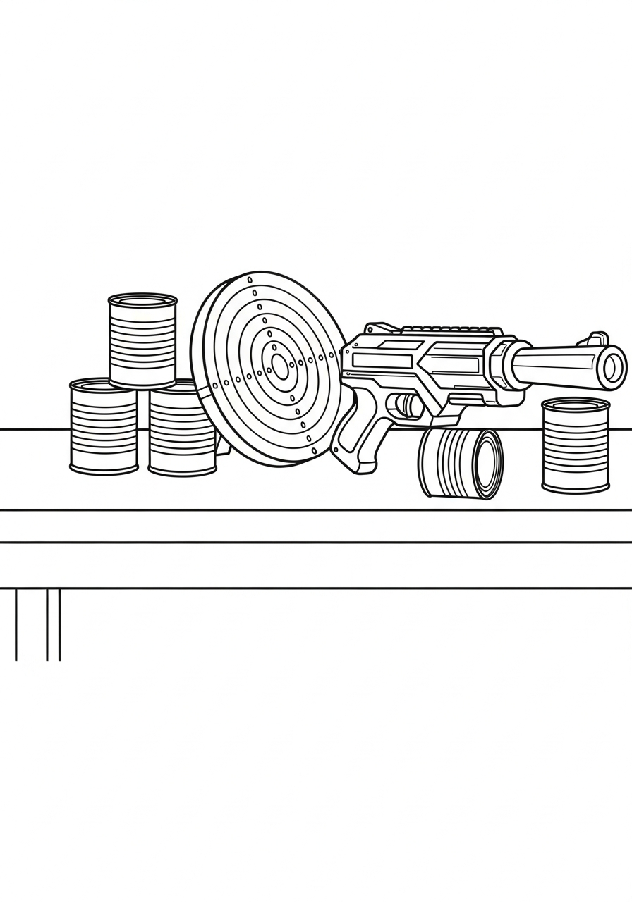 Nerf Gun Coloring Pages 7 coloring pages printable Nerf Gun