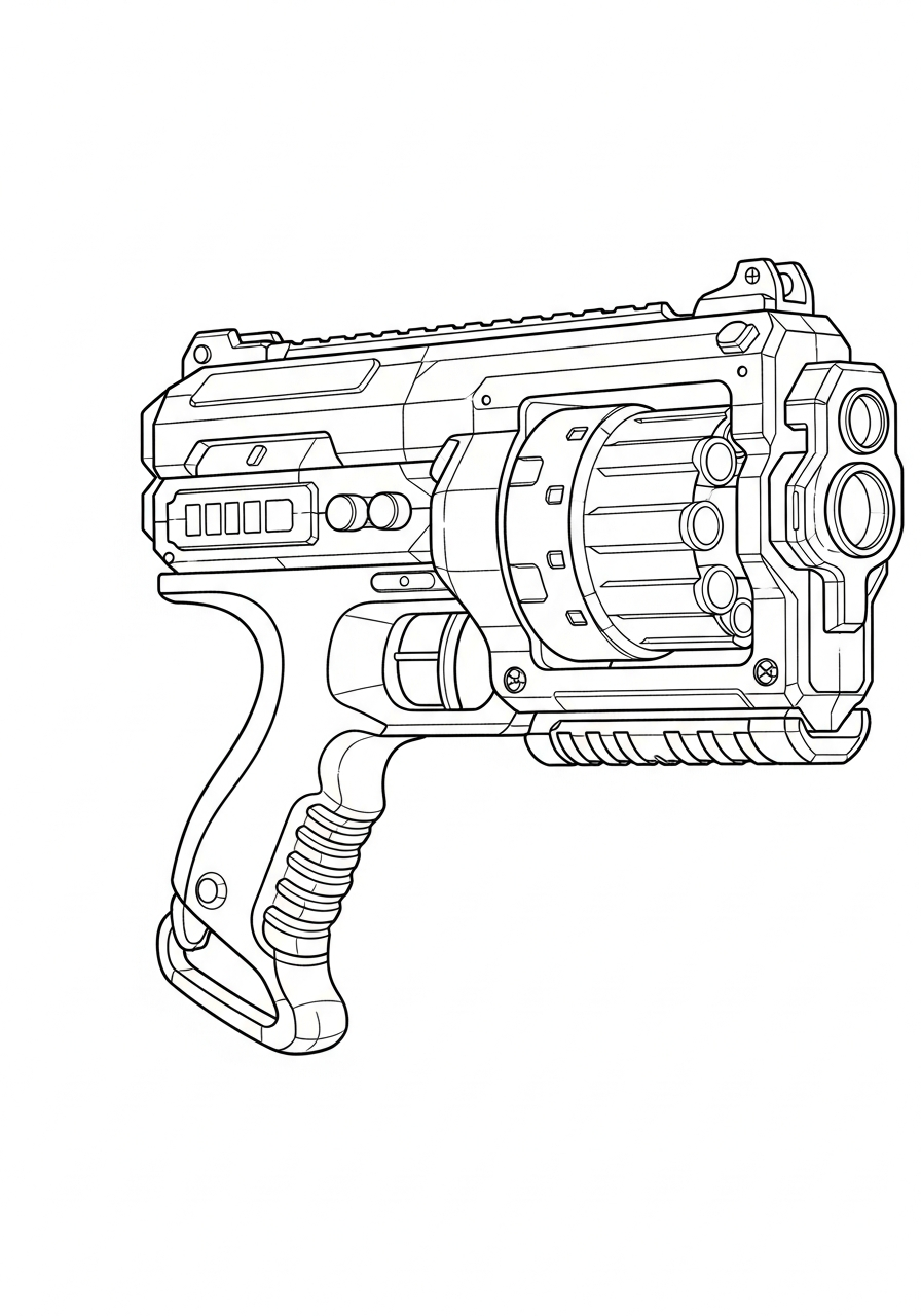 Nerf Gun Coloring Pages 8 Nerf Gun themed coloring pages