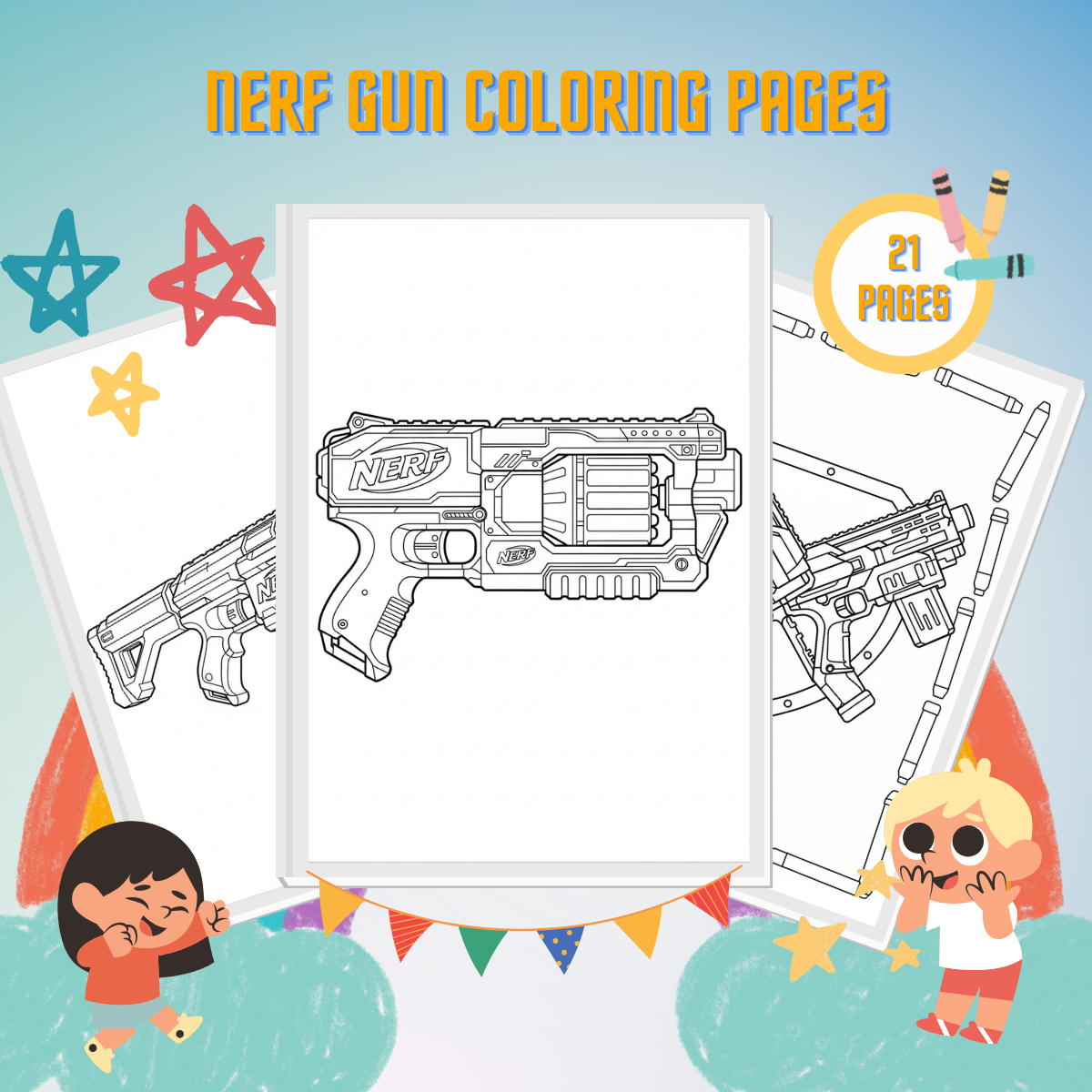 21 Nerf Gun Coloring Pages - Free Printables For Kids