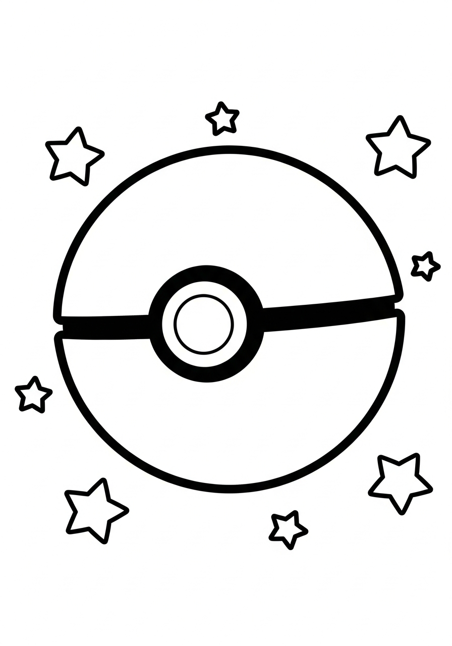 coloring pages for kids Pokeball
