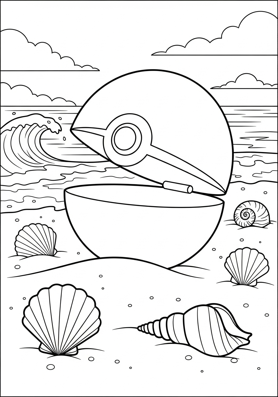 free Pokeball printable coloring pages