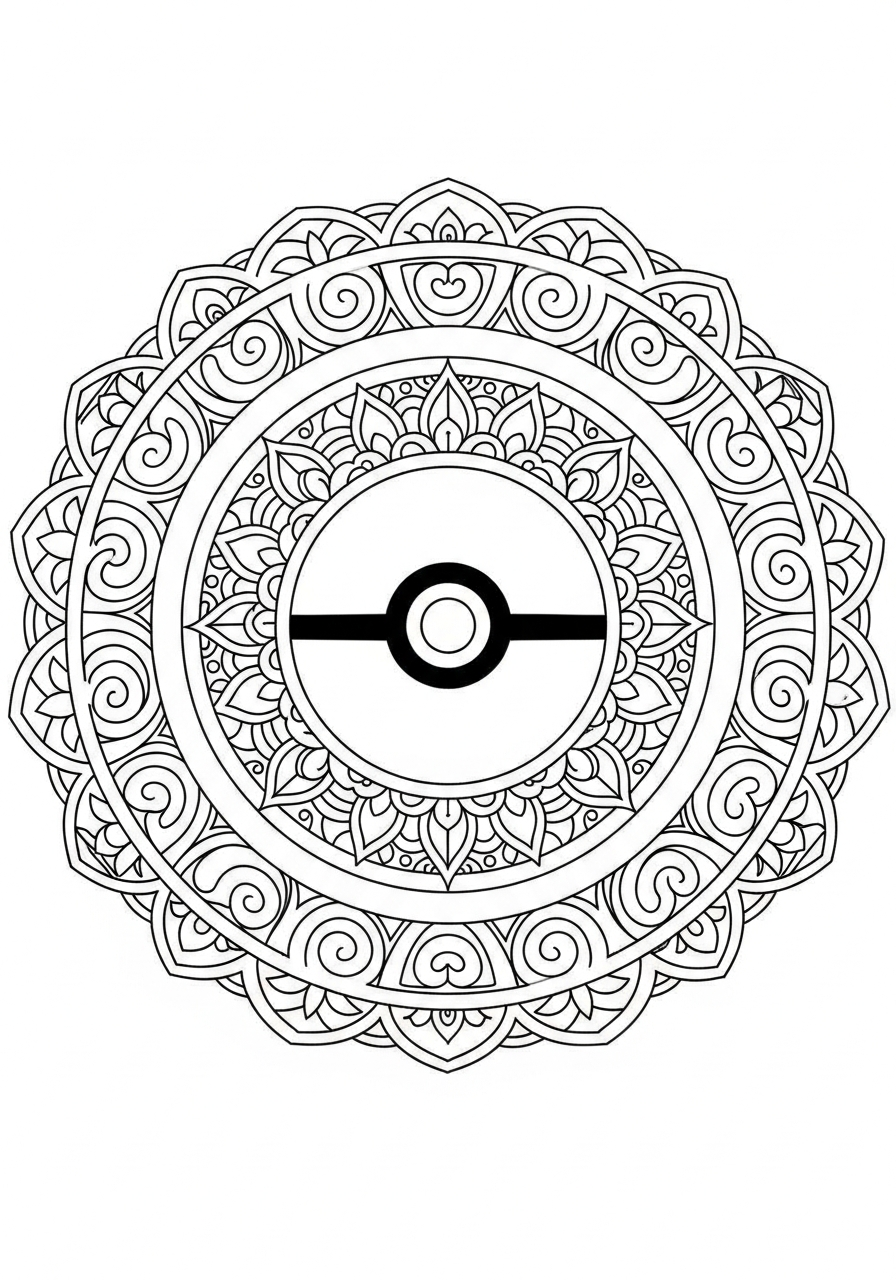 Pokeball coloring pages for adults pdf