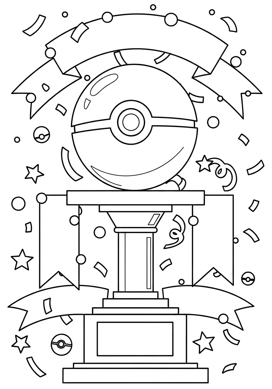printable Pokeball coloring pages for adults