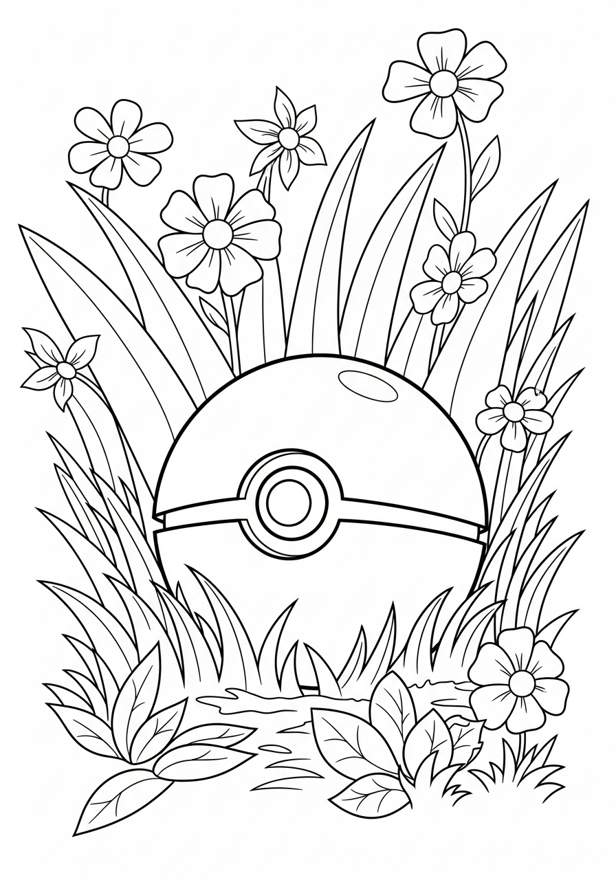 free coloring Pokeball pages