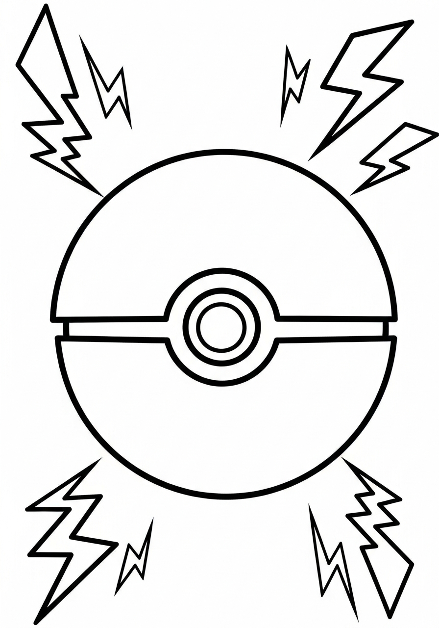 Pokeball coloring pages for adults easy