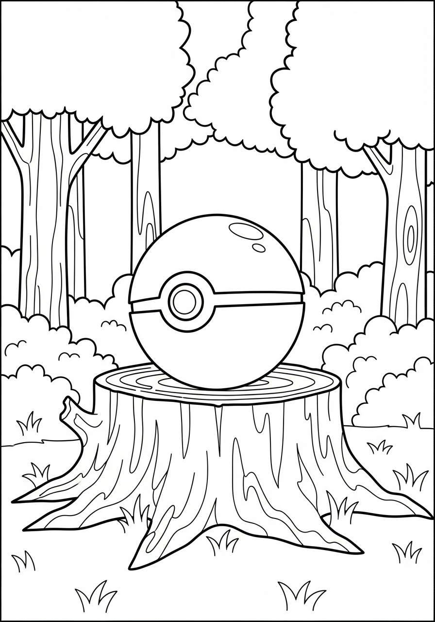 Pokeball themed coloring pages