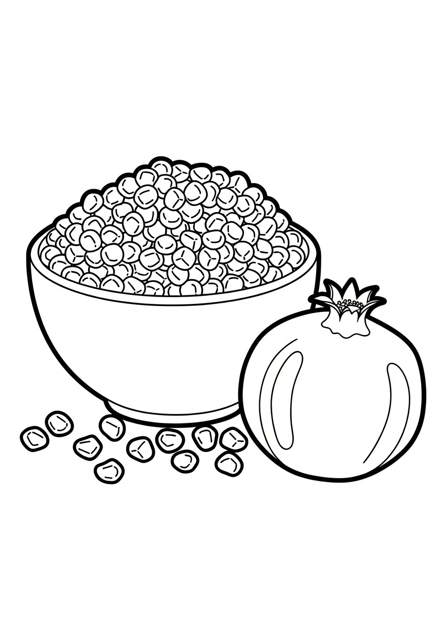 free adult Pomegranate coloring pages