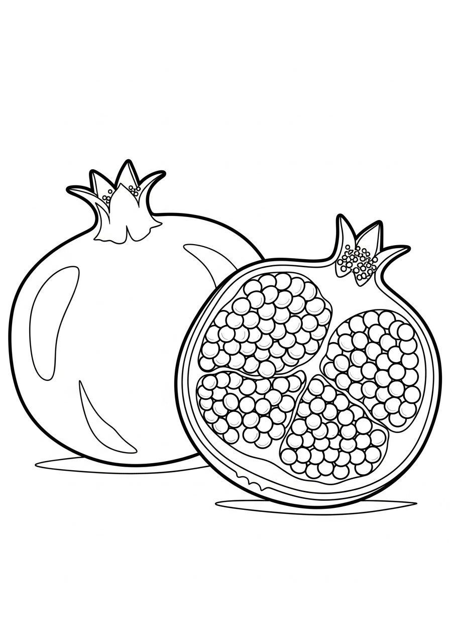 free Pomegranate coloring pages