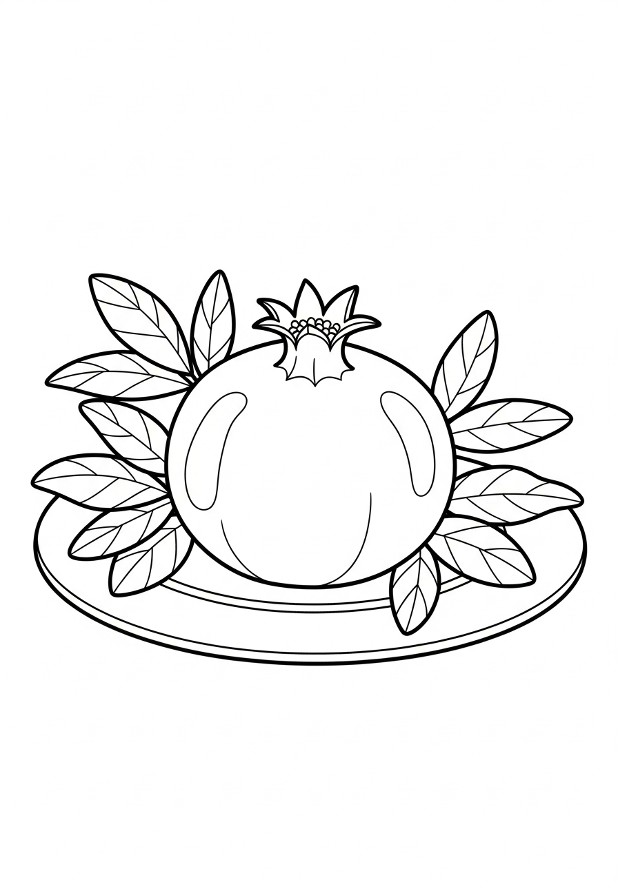 cute Pomegranate coloring pages
