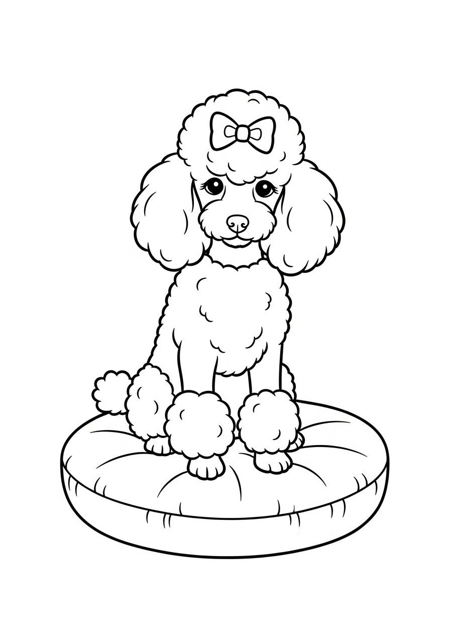 Poodle Coloring Pages 2 preschool Poodle coloring pages
