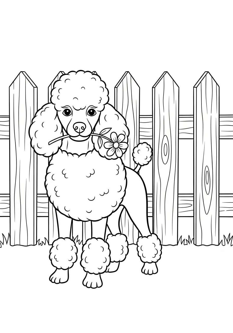 Poodle Coloring Pages 12 free full size printable Poodle coloring pages for adults pdf