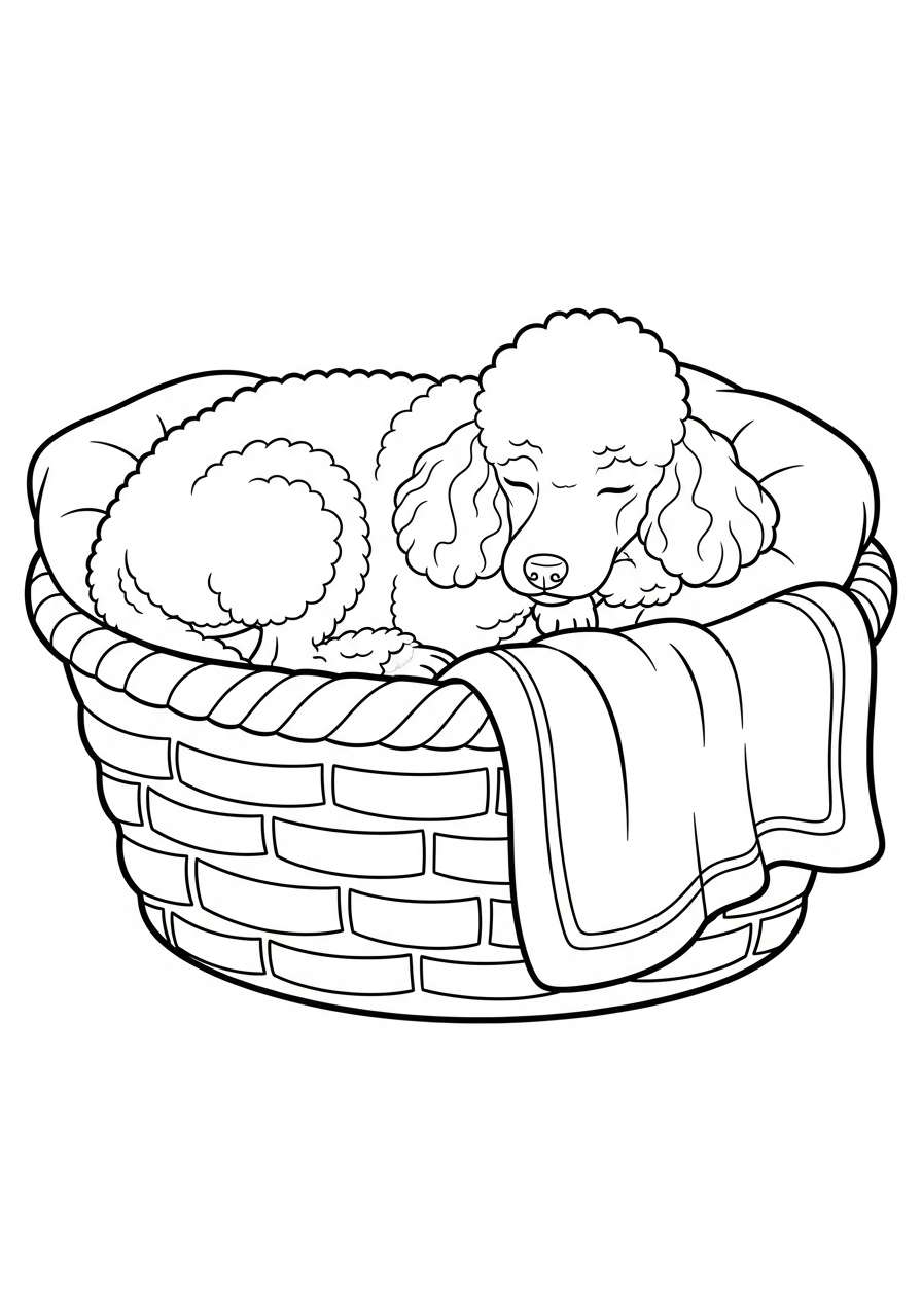 Poodle Coloring Pages 15 free Poodle tree coloring pages