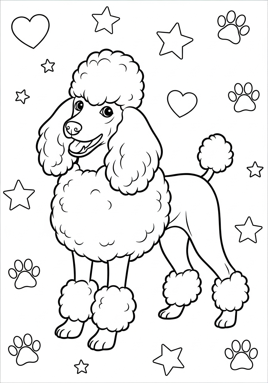 Poodle Coloring Pages 18 coloring pages printable Poodle 1