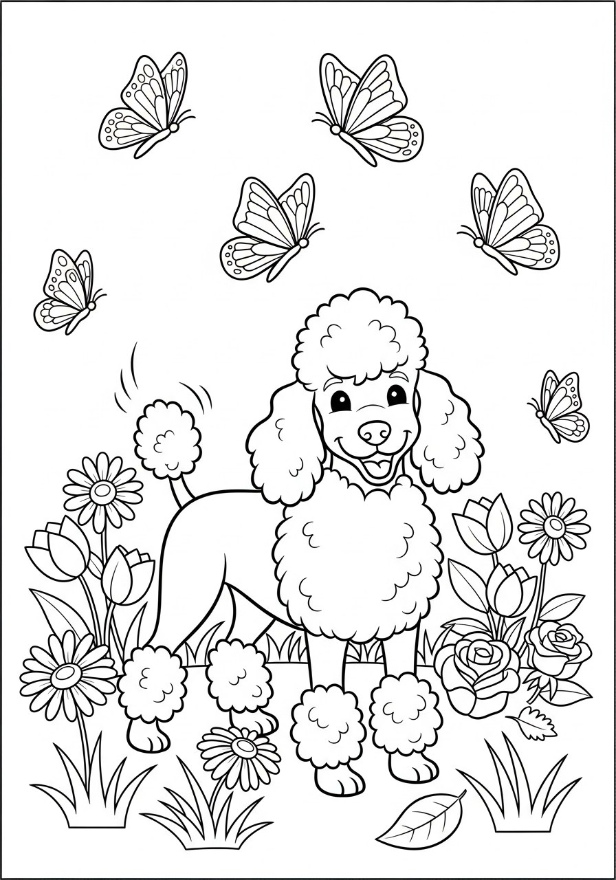 Poodle Coloring Pages 3 printable Poodle coloring pages