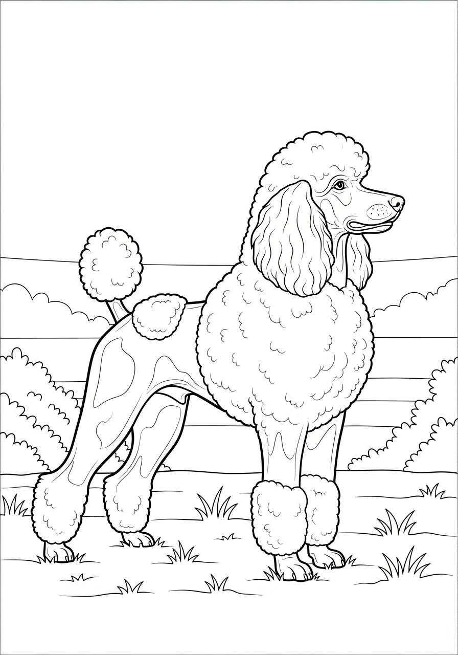 Poodle Coloring Pages 21 kawaii cute Poodle coloring pages 1