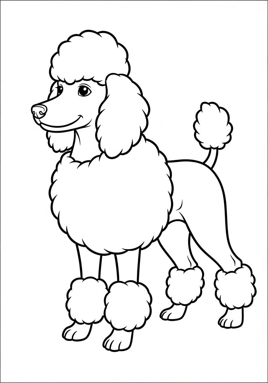 Poodle Coloring Pages 22 free full size printable Poodle coloring pages for adults pdf 1