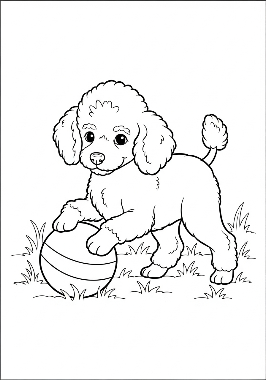Poodle Coloring Pages 5 free coloring pages Poodle