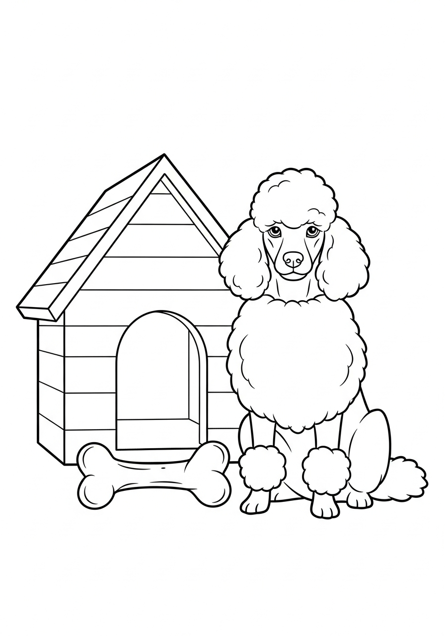 Poodle Coloring Pages 7 cute Poodle coloring pages