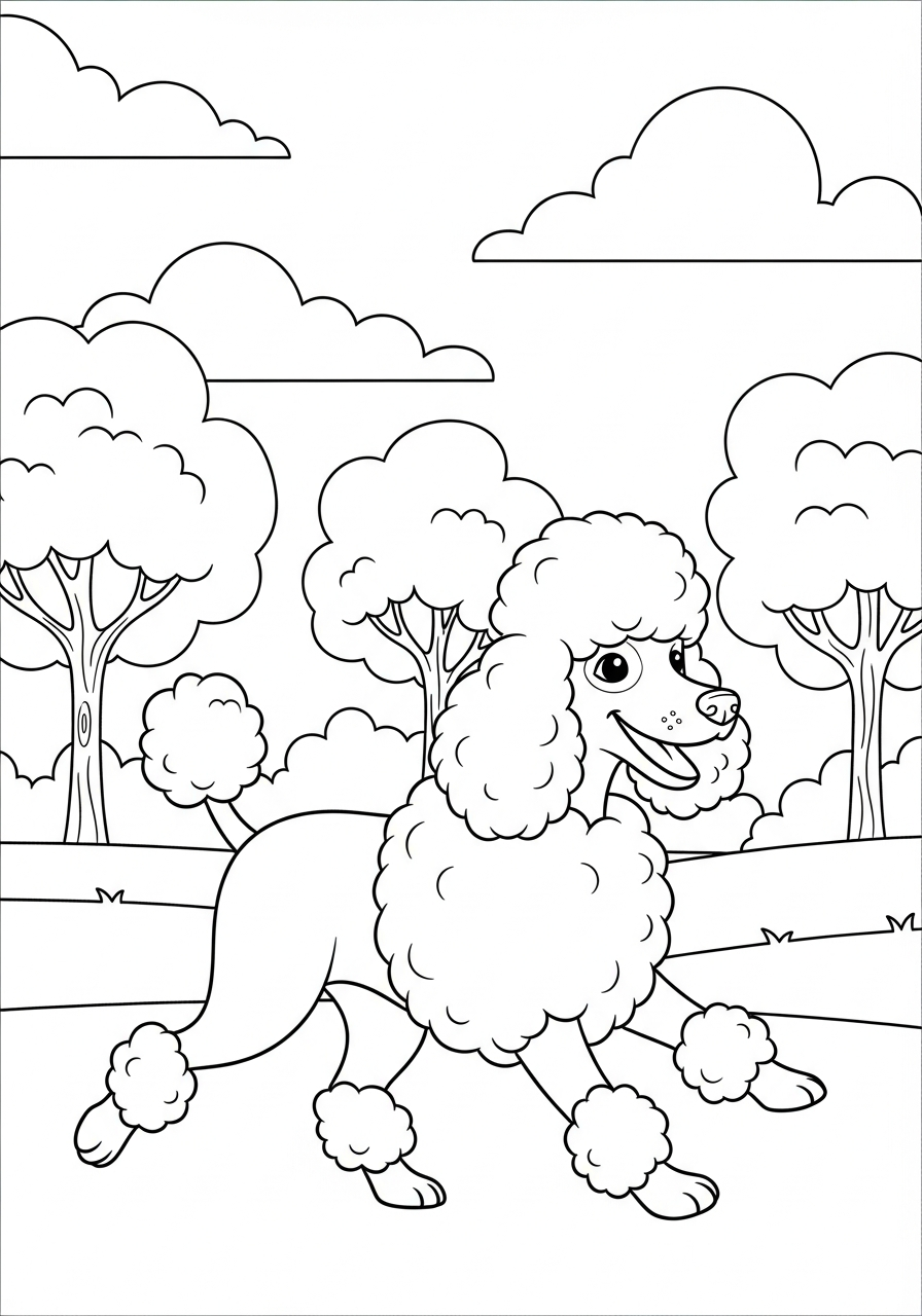 Poodle Coloring Pages 8 Poodle decorations coloring pages