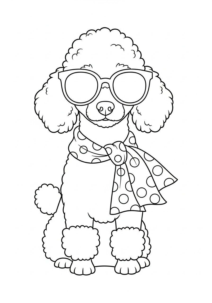 Poodle Coloring Pages 9 fun Poodle coloring pages
