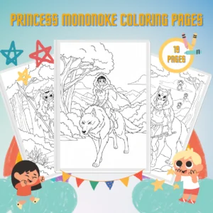 Princess Mononoke Coloring Pages thumbnail