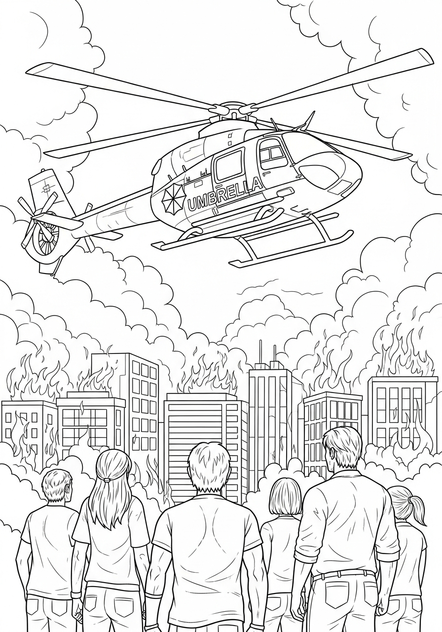 Resident Evil Coloring Pages 17 easy Resident Evil coloring pages