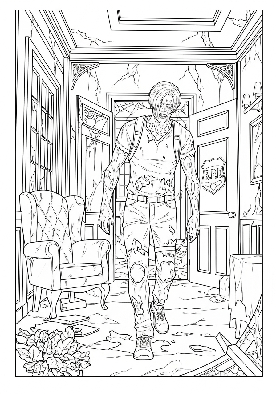 Resident Evil Coloring Pages 21 Resident Evil printable coloring pages