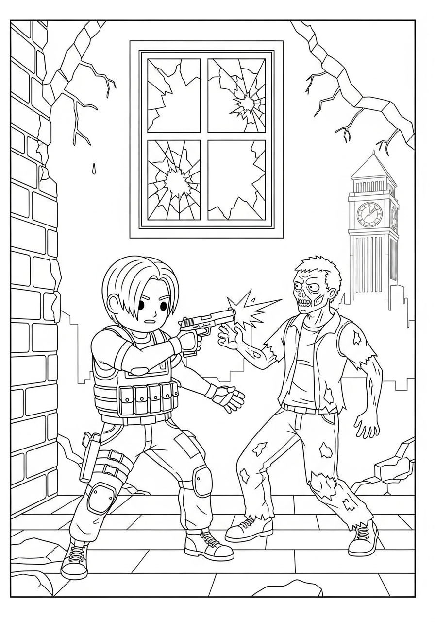 Resident Evil Coloring Pages 22 kids Resident Evil coloring pages