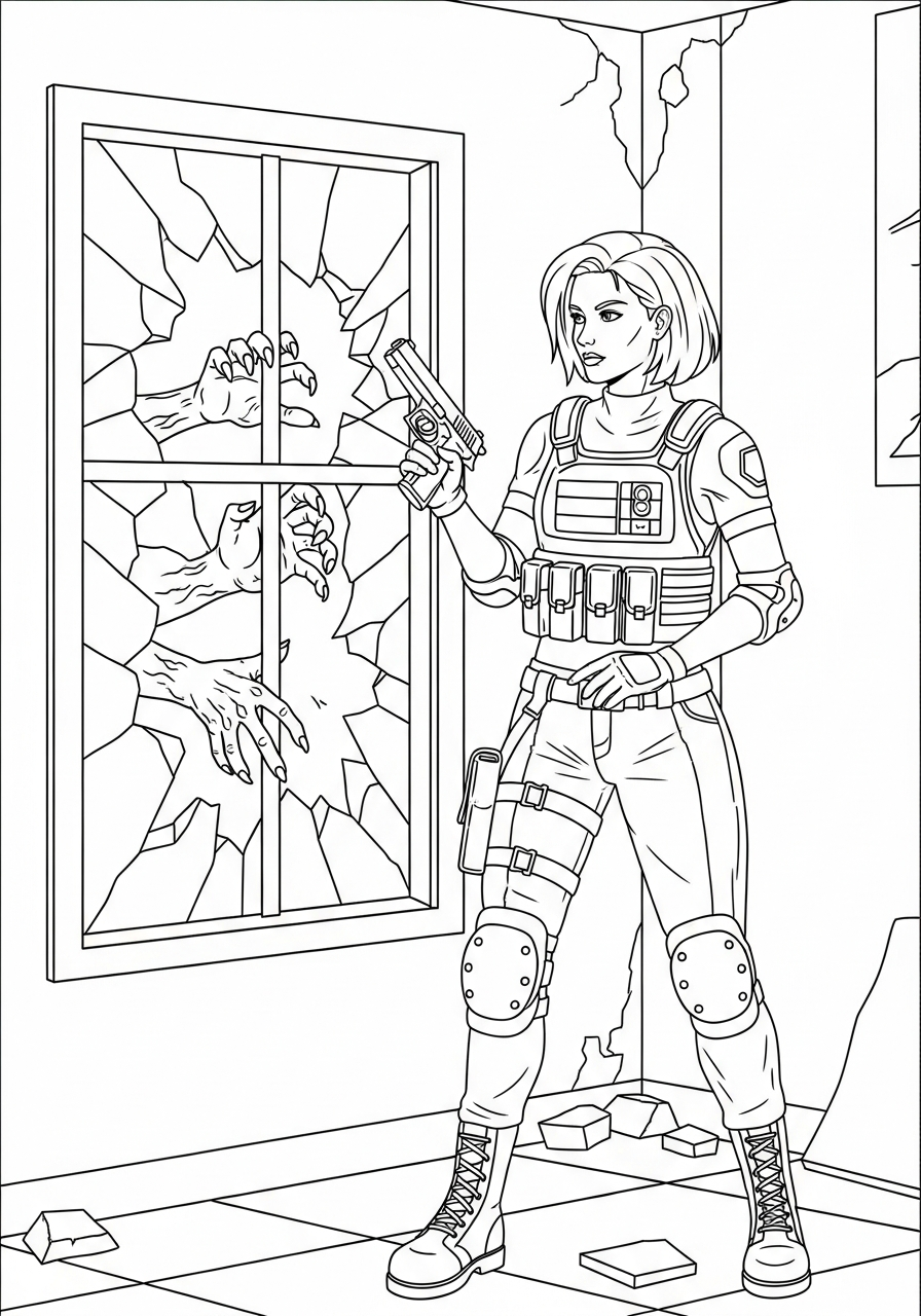 Resident Evil Coloring Pages 5 Resident Evil free coloring pages