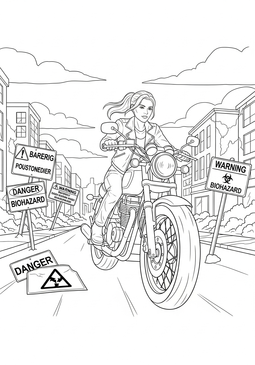 Resident Evil Coloring Pages 6 printable Resident Evil coloring pages for adults