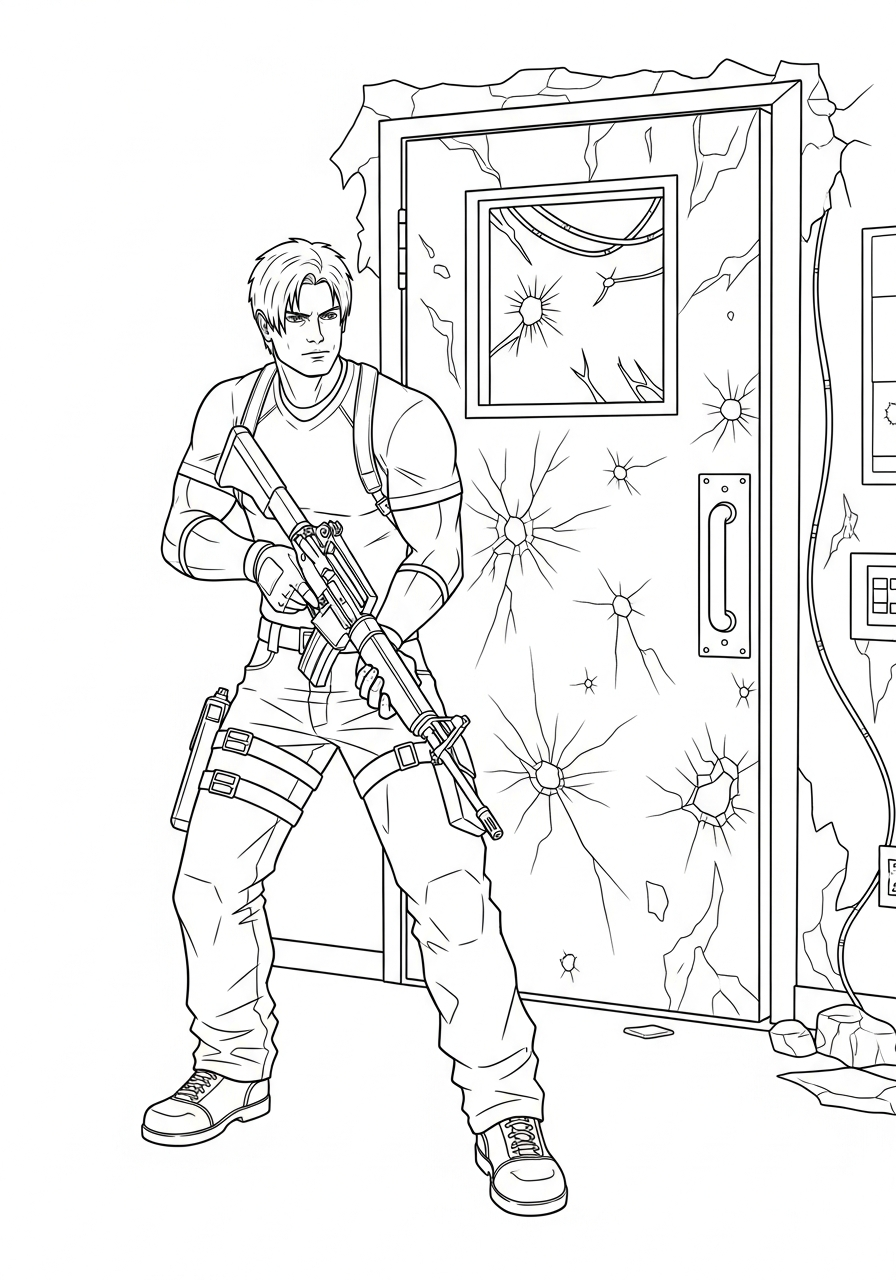 Resident Evil Coloring Pages 7 merry Resident Evil coloring pages