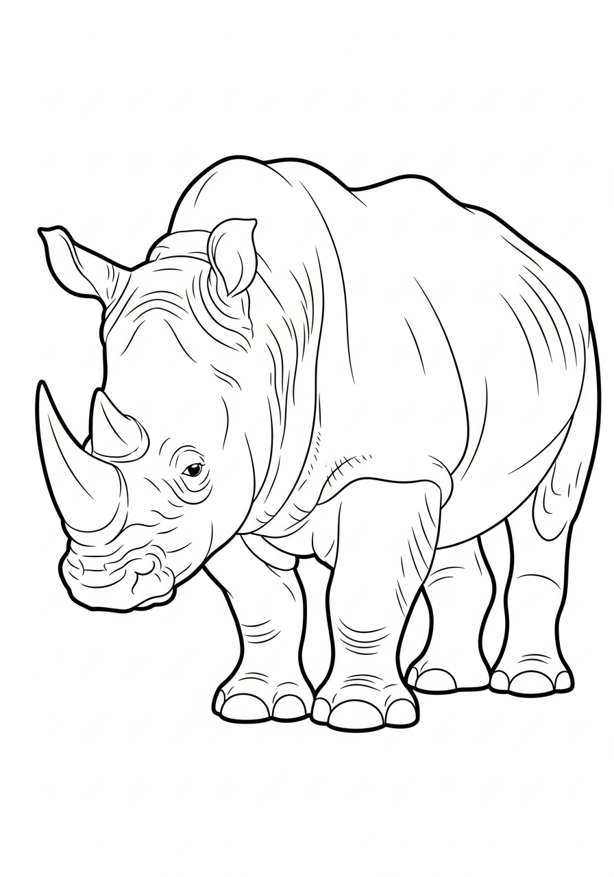 Rhino cards coloring pages