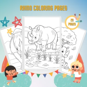 Rhino Coloring Pages thumbnail