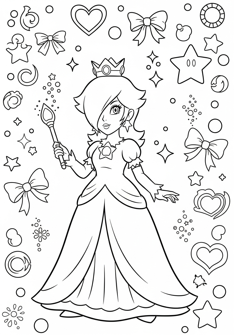 vintage Rosalina coloring pages 1