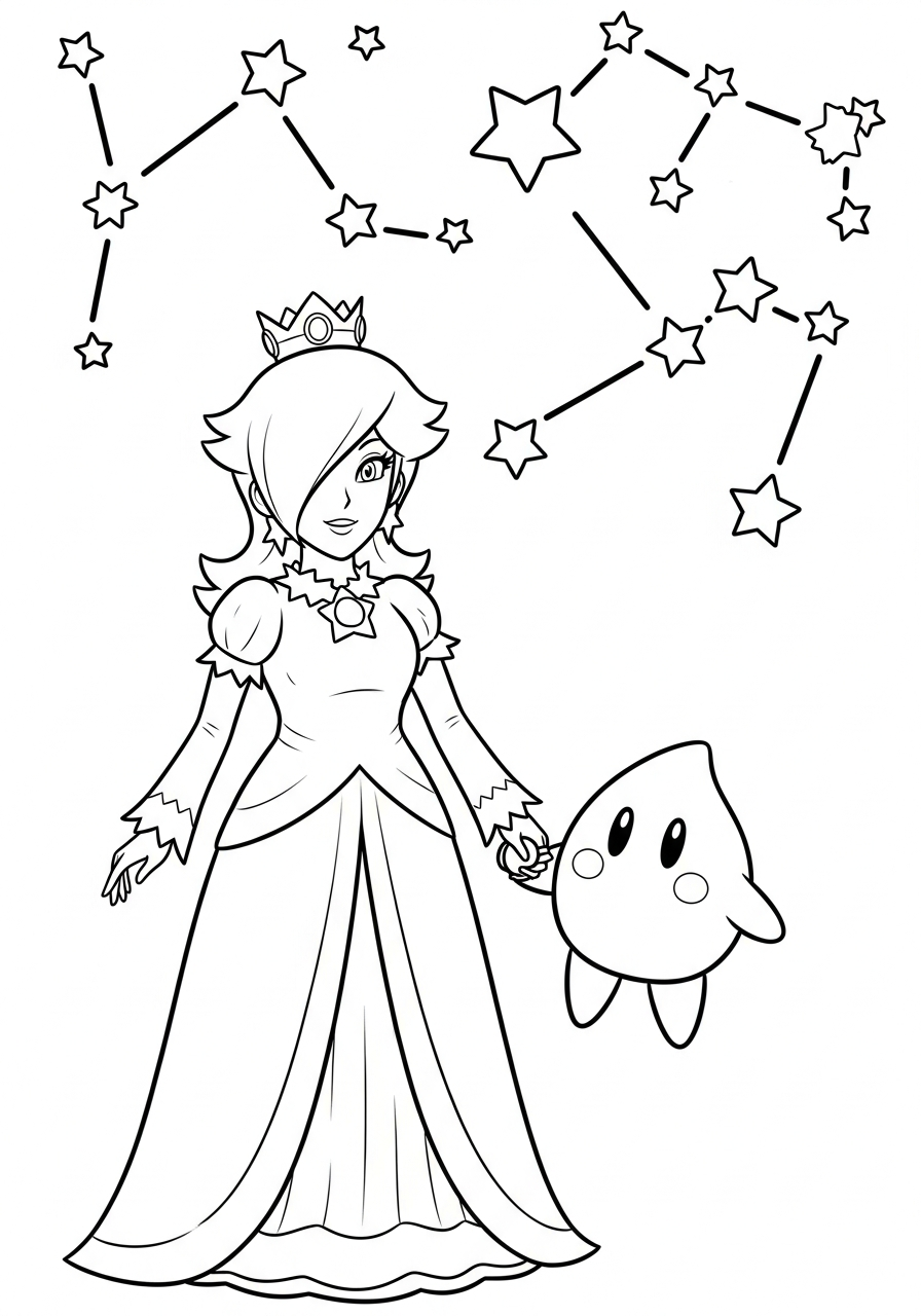 preschool Rosalina coloring pages