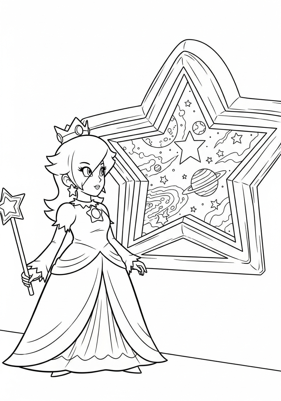 printable Rosalina coloring pages