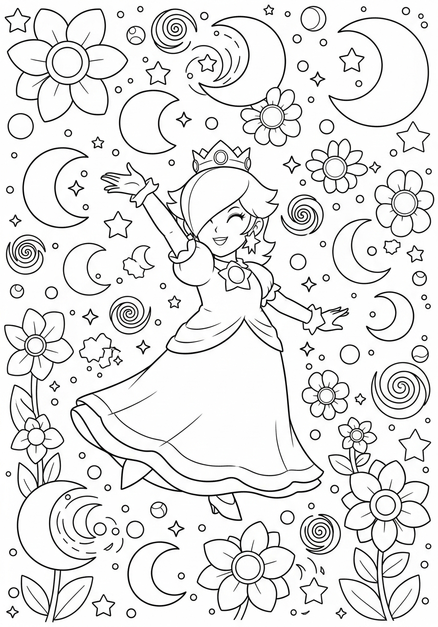 Rosalina coloring pages to print