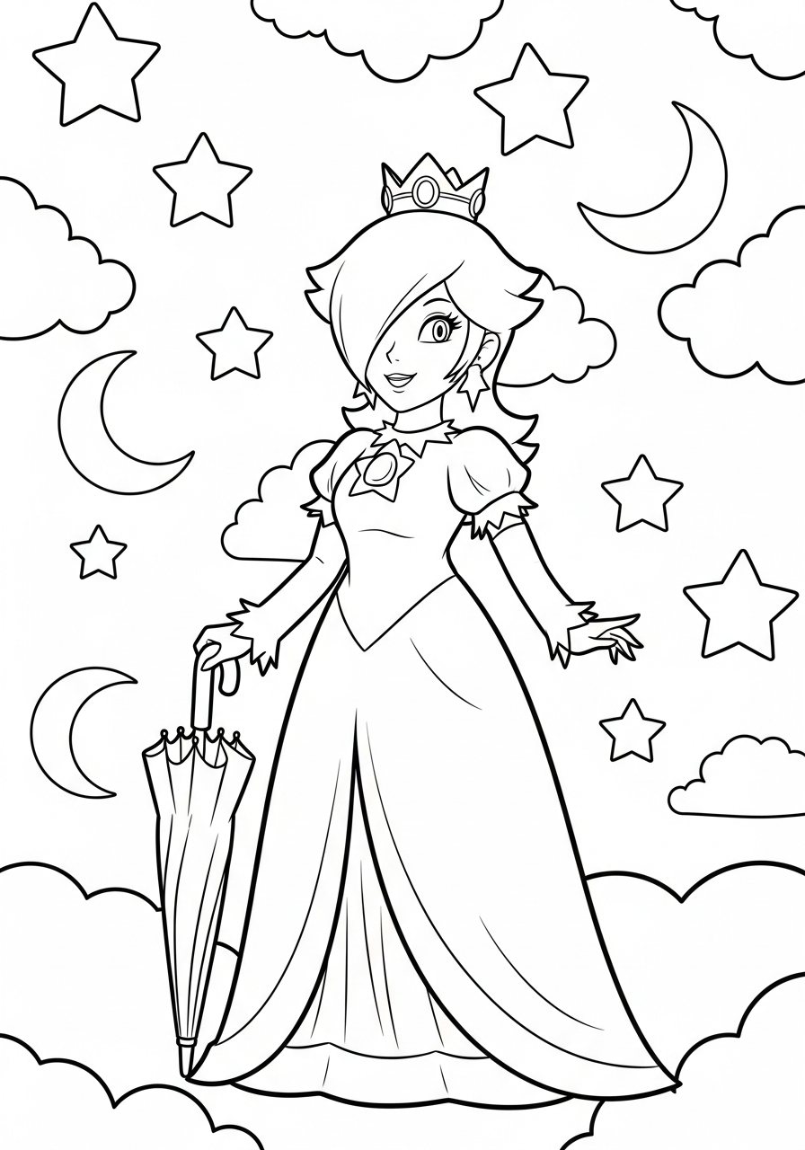 Rosalina printable coloring pages