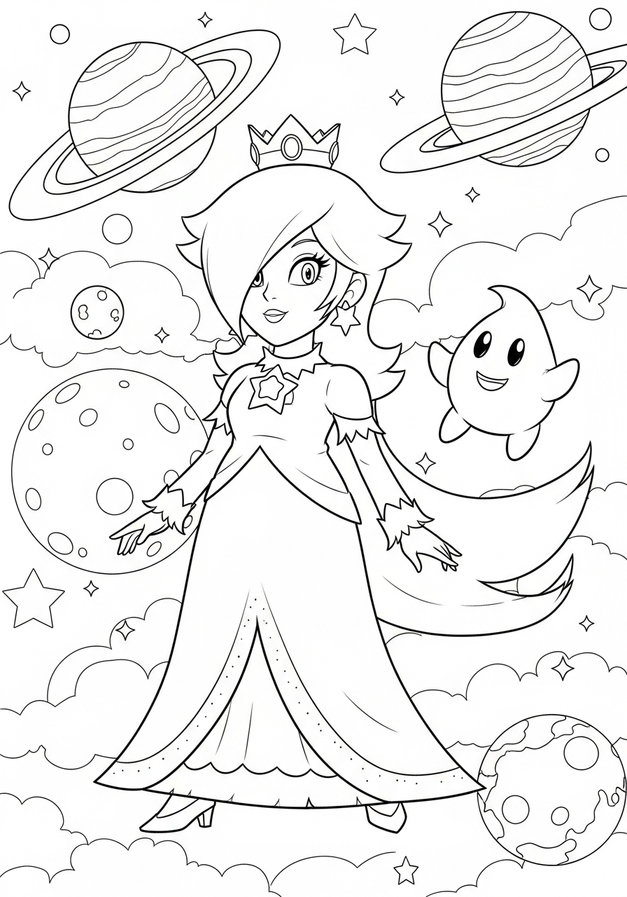 Rosalina coloring pages free