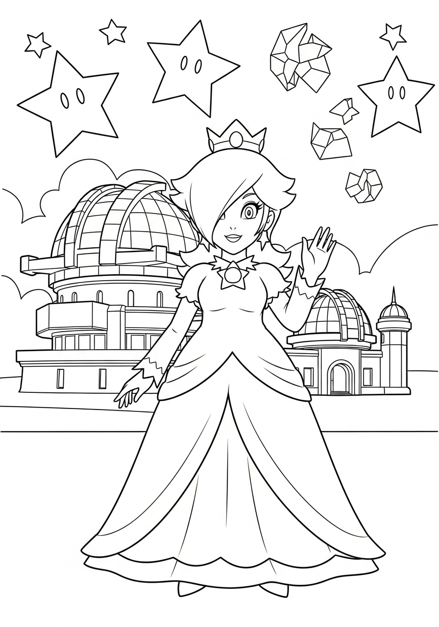 merry Rosalina coloring pages